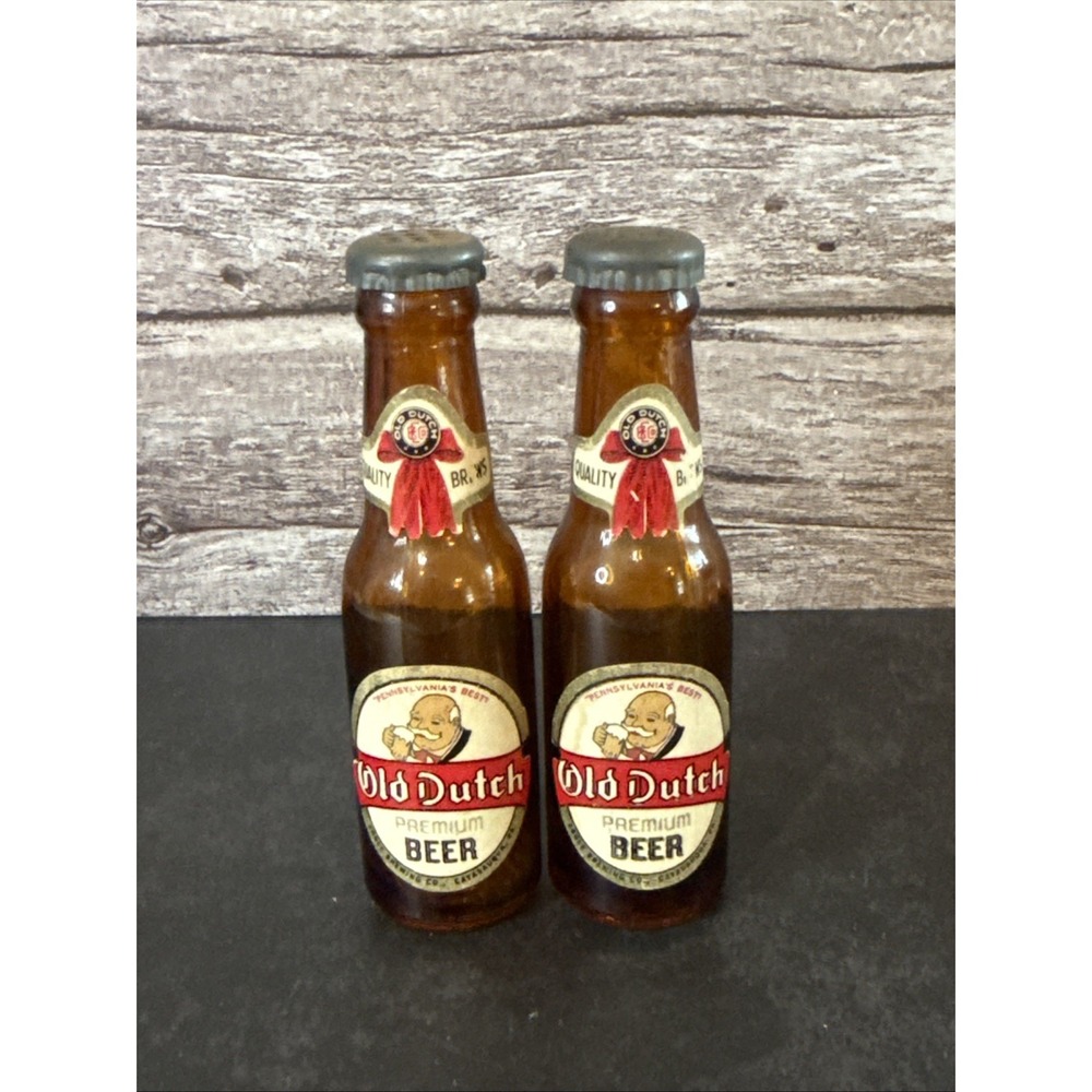 Old Dutch Beer Salt and Pepper Shakers